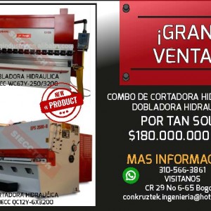 venta de maquinaria NUEVA¡¡ cortadora y dobla