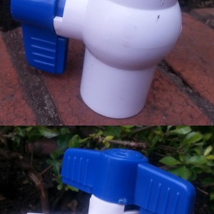 Válvula de bola en PVC para corte flujo