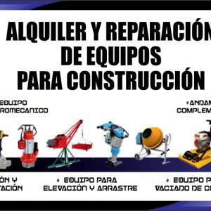 ALQUILER REPARACION EQUIPO PARA CONSTRUCCION