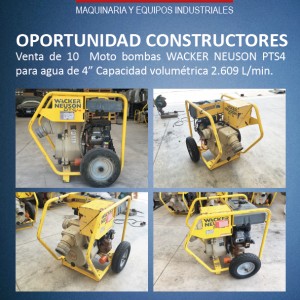venta de moto bombas wacker neuson pts4 