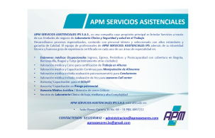 APM SERVICIOS ASISTENCIALES IPS SAS