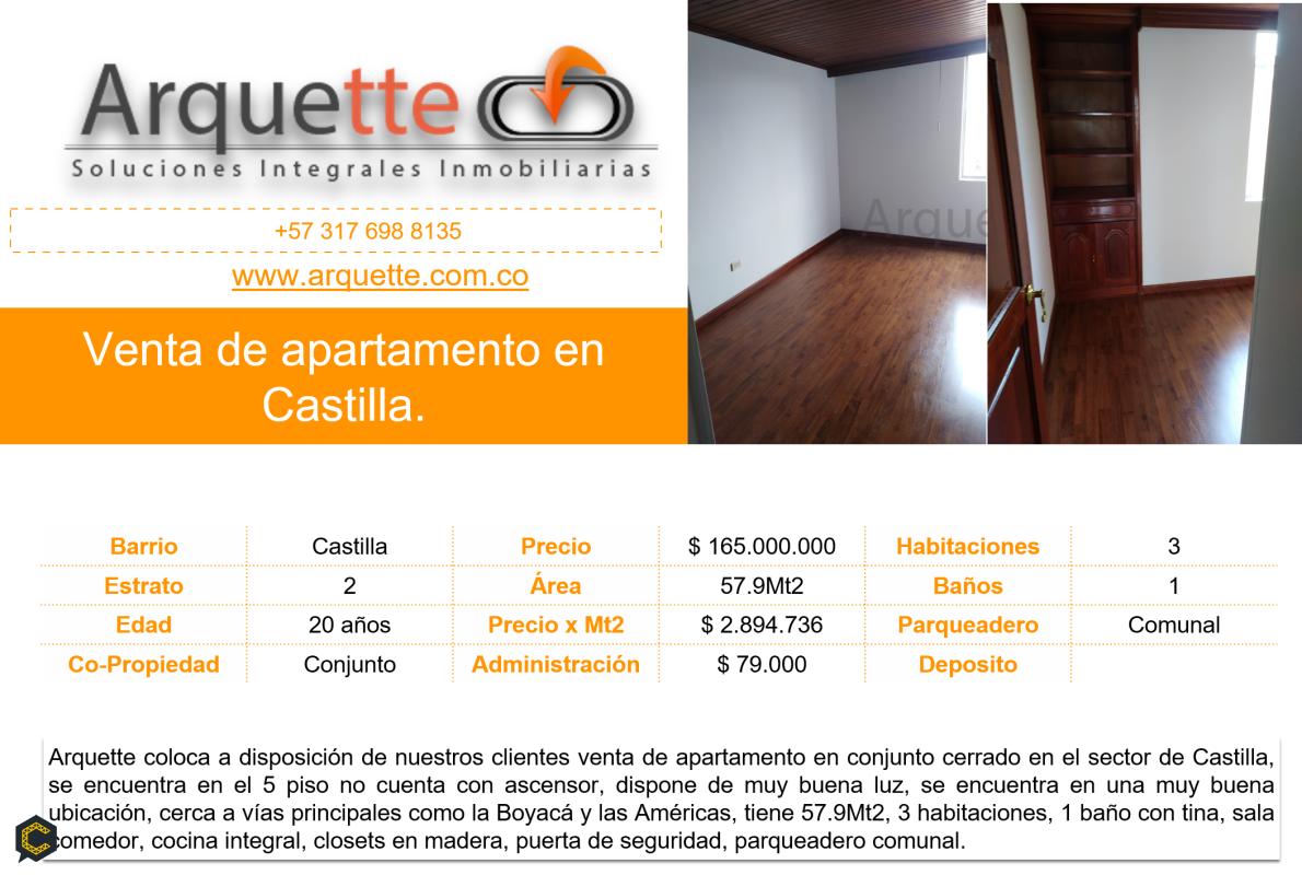 Venta de apartamento en Castilla