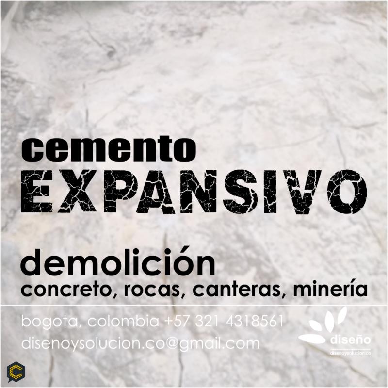 cemento EXPANSIVO demolicion concreto, rocas, canteras, mineria