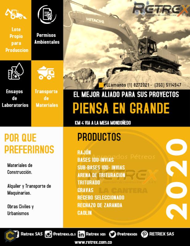 #Retrex SAS #Explotación #Minera #Materiales de #Construcción