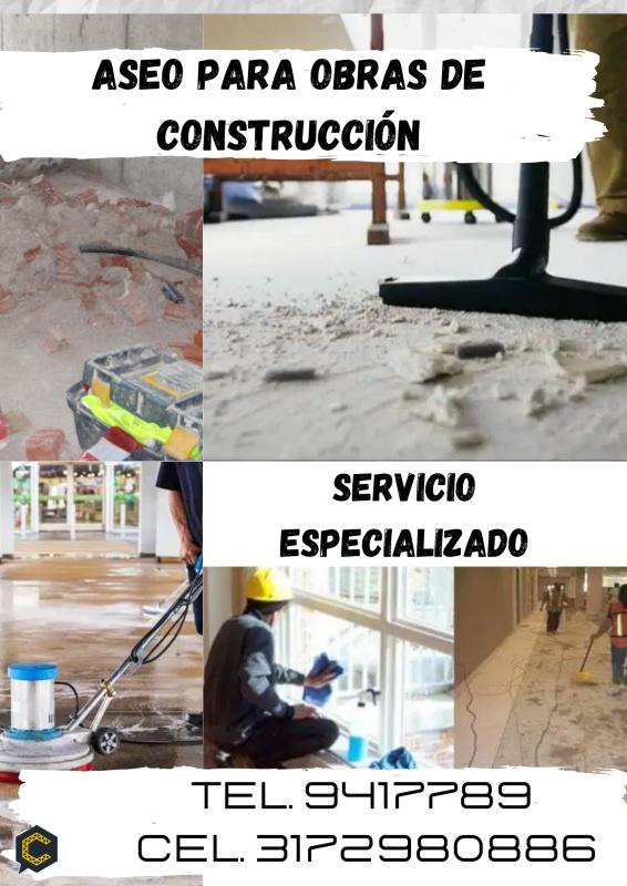 SERVICIO ESPECIALIZADO DE ASEO PARA OBRAS DE CONSTRUCCIÓN