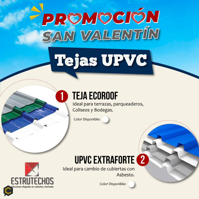 Aprovecha nuestra Promoción en Tejas UPVC