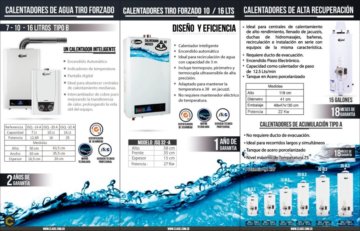 Calentadores de agua Clasic