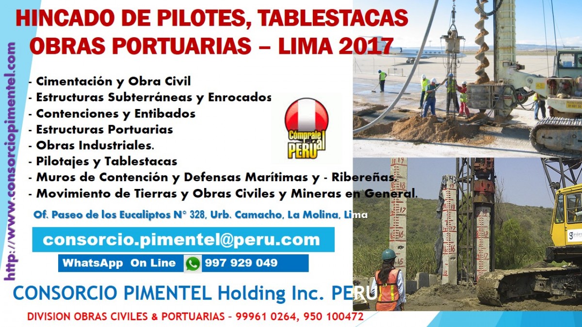 Pilotes Obras Portuarias  Marítimas PERÚ *****